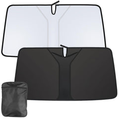 RESCIEN Car Windshield Sunshade 142*66cm Upgraded Thickened material Car Front Window High magnification sun protection To Keep Your Vehicle Cool with Storage bag Blocks UV Ray For Most Cars SUV MPV