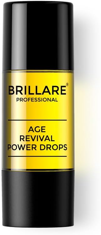 BRILLARE Age Revival Power Drops, 100% Natural Face Serum With Aragn Oil, Rose and Bakuchioil (15 ML), Zero Chemicals