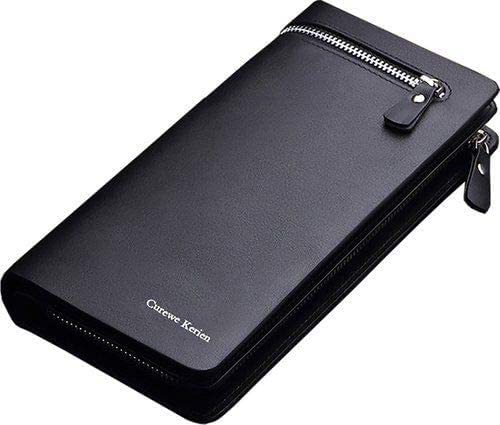 Curewe Kerien Card & ID Case Wallet for Men and Women Black Color