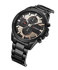CURREN Analogue Men's Watch ( Black Dial & Strap ), black, strap