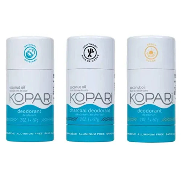 Kopari Aluminum Free Deodorant Combo 3 Pack | Vegan, Gluten Free, Cruelty Free, Non-Toxic, Paraben Free, For Men & Women, Odor Protection, Naturally Derived Plant Based Ingredients | 2.0 oz