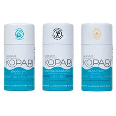 Kopari Aluminum Free Deodorant Combo 3 Pack | Vegan, Gluten Free, Cruelty Free, Non-Toxic, Paraben Free, For Men & Women, Odor Protection, Naturally Derived Plant Based Ingredients | 2.0 oz