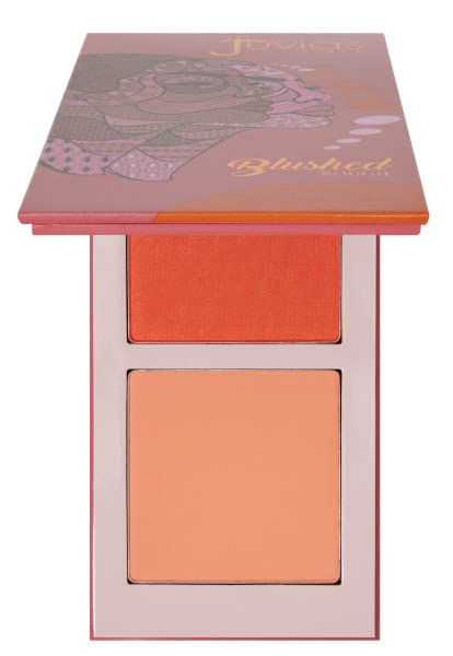 Juvia's Place Blush Pressed Powder Matte Duo Vol 6, Oranges Tones, Vegan, Cruelty Free