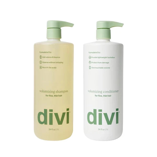 Divi Volumizing Shampoo & Conditioner for Women and Men - Lightweight Volume Shampoo & Conditioner for Fine Hair - Designed to Strengthen and Protect the Hair from Damage Jumbo Size