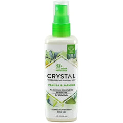Crystal Essence Deodorant Spray 4 Ounce Vanilla Jasmine (118ml) (Pack of 2)