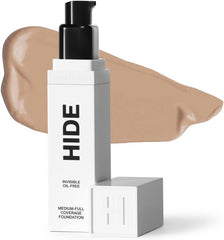 HIDE PREMIUM Liquid Foundation, Multi-Use Waterproof Foundation, Medium/Full Coverage Foundation, Shades for All Skin Types (See Shade Finder), Natural Beige, 1 fl oz