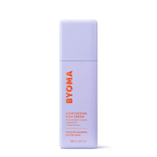BYOMA Moisturizing Rich Cream - Barrier Repair Cream Face Lotion with Bakuchiol & Shea Extract - Ceramide Face Moisturizer for Dry Skin - Anti Wrinkle, Alcohol Free Face Moisturizer - 1.69 fl.oz