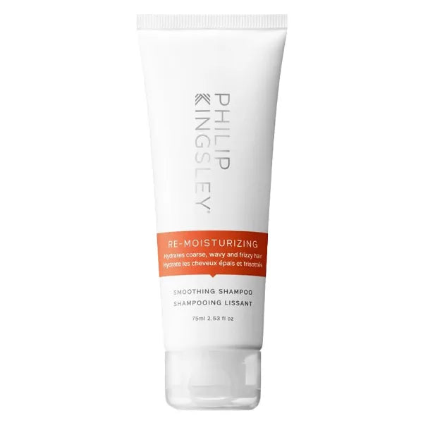 PHILIP KINGSLEY | Re-Moisturizing Smoothing Shampoo | For Curly, Frizzy, Wavy, Dry, Coarse Hair Types | Hydrating Shampoo Re-Moisturizes and Smooths Hair | 2.53oz