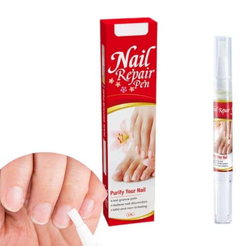 NOVOLAN Nail Repair Pen 4ml Antifungal Solution for Nail Repair, Targets Discoloration Gray & Black Nails, Antibacterial Pen for Nail Care, Enhances Nail Thickness & Cleanliness, Restores Healthy Nail