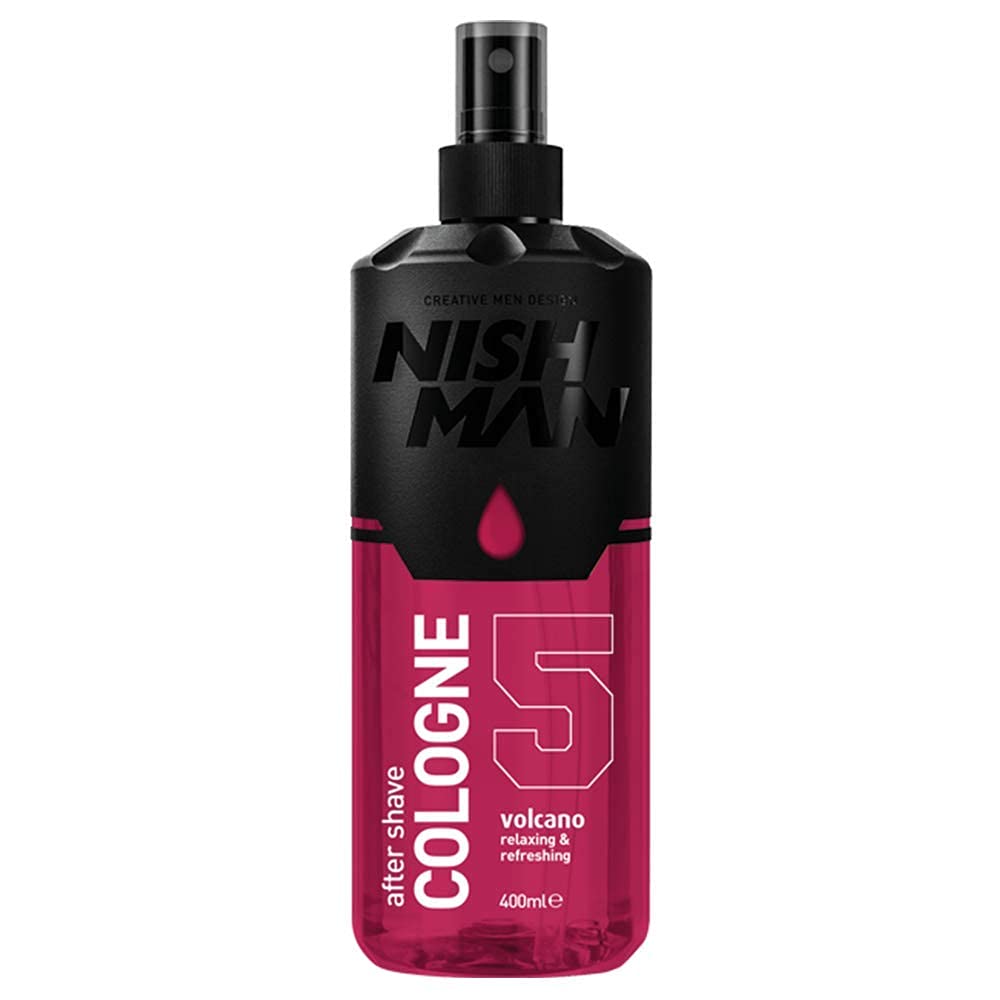 NISHMAN Aftershave Men, Mens Cologne Volcano, 400 ml - Relaxing Refreshing Aftershaving Spray Lotion Cologne for Men | Mens Cologne | Mens Aftershave | Mens Moisturiser Face