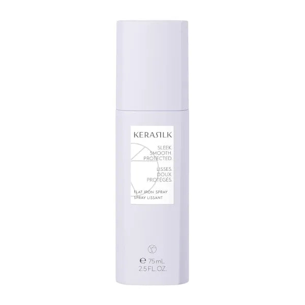 Kerasilk Flat Iron Spray, Speeds Up & Eases Hot Iron Styling, Smooths Hair & Flyaways, Creates Sleek Hair Full of Shine, Humidity Protection With Heat Protection - 75ml