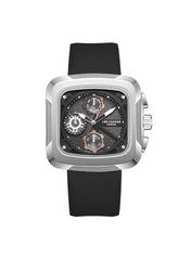 Lee Cooper Men's Watch, Multi Function Display and Silicone Strap - LC08012.361, Black