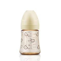 Grosmimi PPSU Baby Bottle, BPA Free (6oz Bear_Pure Gold)