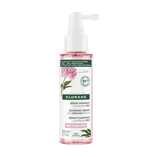 Klorane Soothing Scalp Serum with Peony, 24-hr comfort to dry & sensitive scalp, Non-greasy formula helps balance scalp microbiome - 3.4 fl. oz