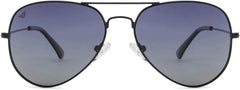 VINCENT CHASE EYEWEAR By Lenskart | Black Dual Tone Full Rim Pilot | VINTAGE | Branded Latest and Stylish Sunglasses | Polarized and 100% UV Protected (UV 400) | Men & Women | Large | VC 5158/P