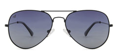 VINCENT CHASE EYEWEAR By Lenskart | Black Dual Tone Full Rim Pilot | VINTAGE | Branded Latest and Stylish Sunglasses | Polarized and 100% UV Protected (UV 400) | Men & Women | Large | VC 5158/P