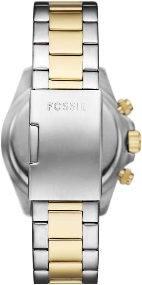 FOSSIL BQ2876 Autocross Quartz Multifunction Analog Wrist Watch for Men, 42 mm Case Diameter, Silver/Gold