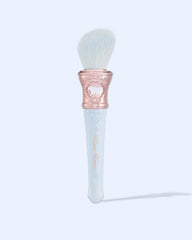 Flower Nose Cloud Collar Butterfly Angled Powder Brush - Soft Wool and Durable Polyester Fibers for Precise Blending (Moonlight Pearl)