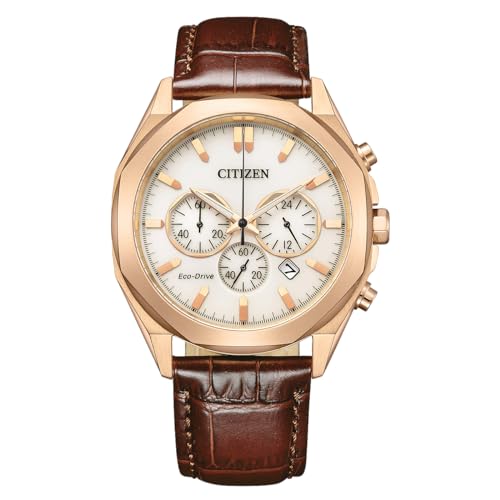 Citizen Eco-Drive Chronograph Ivory White Dial Men's Watch CA4593-15A