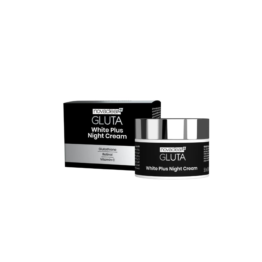 Novaclear Gluta White Plus- Night Cream, Glutathione Night Cream for Skin Brightening/Reduce Wrinkle/Flawless Skin/Daily Care/Soft Skin/Natural Glow -50 ml