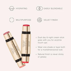 Jouer Blush & Bloom Cheek + Lip Duo - Hydrating Cream Blush Stick for Lip and Cheek Tint - Moisturizing Rose Hip and Squalane Oil Formula, Celebrate