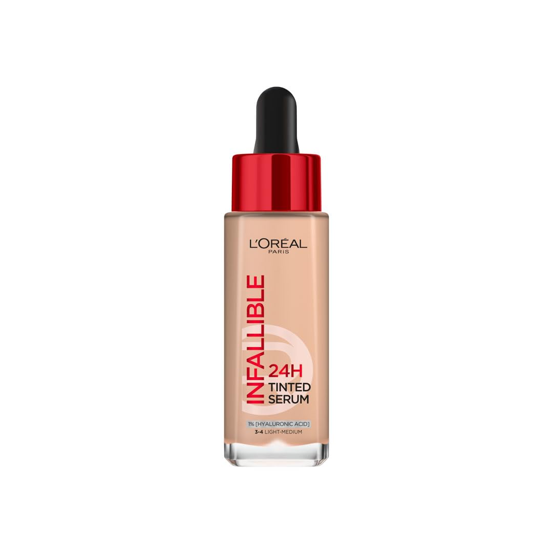 L'Oreal Paris 24H Infaillible Tinted Serum Shade Light Medium 3-4