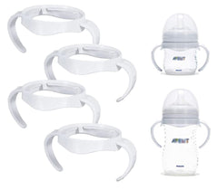 Baby Bottle Handles, Compatible Baby Bottle Handles for Philips Avent Natural Baby Bottles, Durable Transitional Sippy Cup Handle Grip, Baby Bottle Holder for Breastfed Babies from 0-6 Months(4 Pack)
