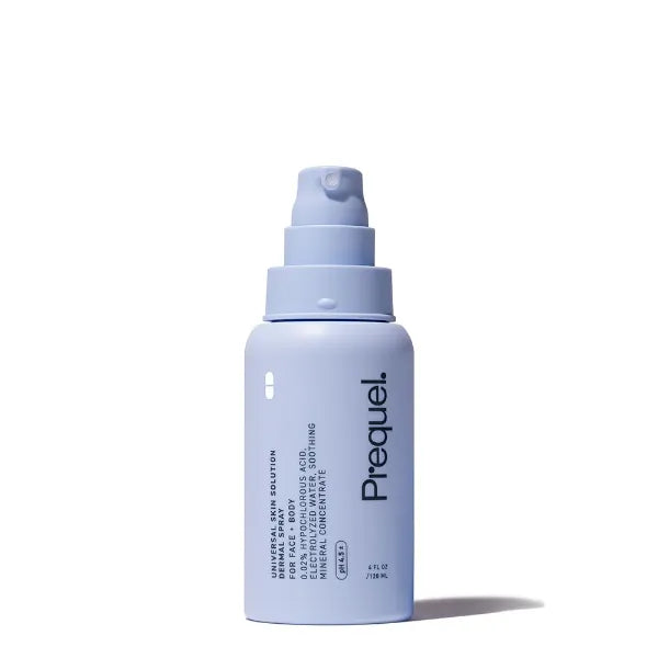 Prequel Skin Universal Skin Solution Hypochlorous Acid Spray for Face and Body. HOCL Facial Cleanser and Dermal Spray with Electrolyzed Water and Mineral Complex. pH-Stabilized Skin Care. 4oz