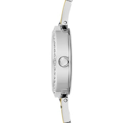 GUESS Women's 26mm Watch - Two-Tone G-Link Silver Dial Silver Case