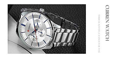 CURREN Men Japan Quartz Wristwatch Fashion Casual Clock Stainless Steel Band Business Wrist Watch,8282