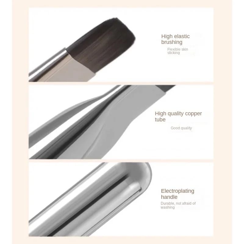 bold&beautiful Foundation Makeup Brush, Synthetic Bristles, High-end ultra fine thin flat liquid foundation brush