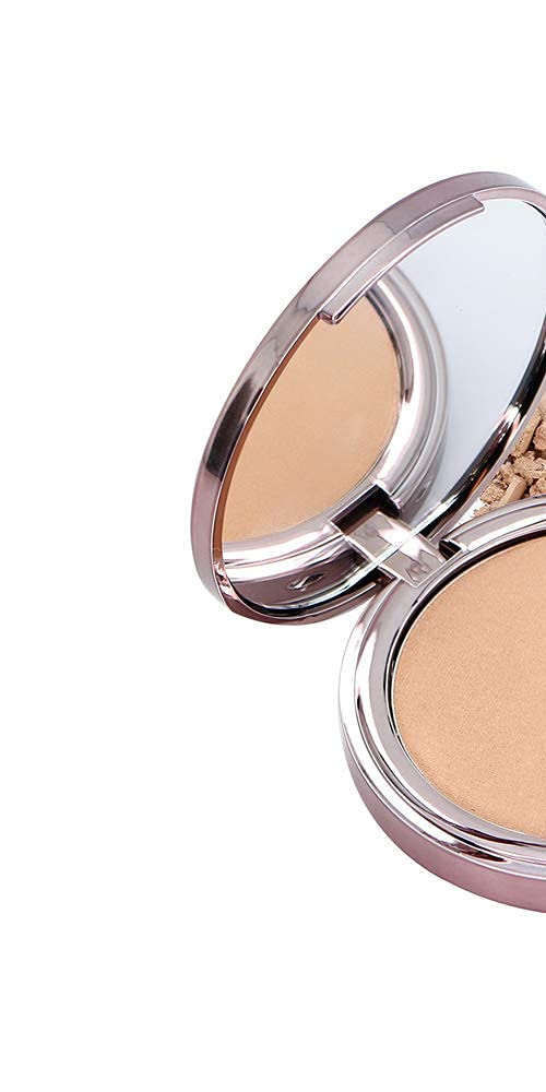 Girlactik Usa. 2-In1 Compact Face Pressed Powder & Contour Bronzer. Weightless, Buildable Coverage. Velvet Finish. -Light