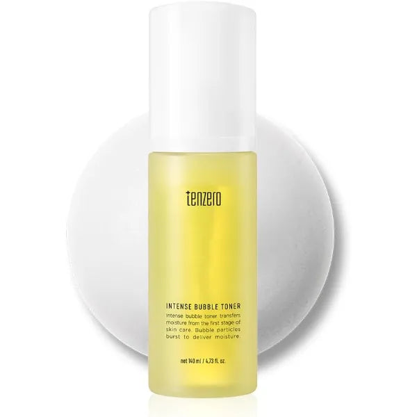 Tenzero Intense Bubble Toner, 4.73 fl oz/140ml, Hydrating & Exfoliating Bubble Toner for Face, Glowing Anti-Aging, Radiant Complexion & Skin Elasticity