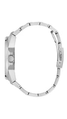 Guess Dashboard Multi-Function Analog Watch for Men, 46 mm Case Width, Silver Tone/Black