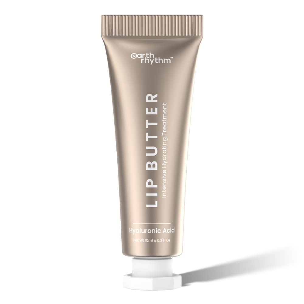 Earth Rhythm Natural Lip Butter With Hyaluronic Acid, For Dry & Chapped Lips, Prevent Dryness, Nourishes Lips For Men & Women - 10g
