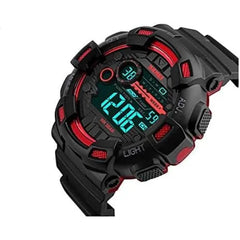 SKMEI Multiple Time Zone Digital Watch Waterproof - Black Red