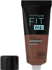 Maybelline New York Fit Me Foundation, Matte & Poreless, Full Coverage Blendable Normal To Oily Skin, 364 Deep Bronze 30Ml