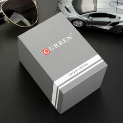 CURREN 8426 Men Watch Top Brand Stainless Steel Quartz Wrist watches Casual Business Waterproof - SILVER BLACK