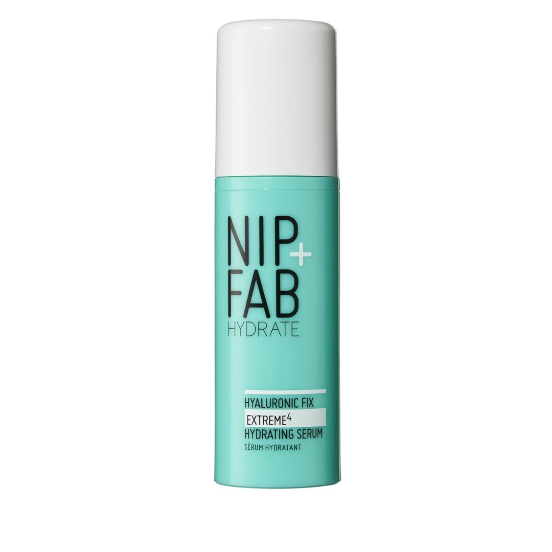 Nip+Fab Hyaluronic Acid Fix Extreme 4 2% Face Serum, Lightweight, Non-Greasy Anti-Aging Hydrating Moisturizing for Fine Lines and Wrinkles, Skin-Plumping Skin Care, Smoothing