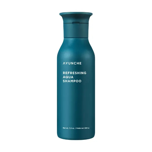AYUNCHE Refreshing Shampoo for Clean Oily Scalp, 7.1oz - Deep Purifying & Cool Down, Powerful Cooling & Deep Cleansing, Anti-Dandruff Shampoo, Korean Salon Brand