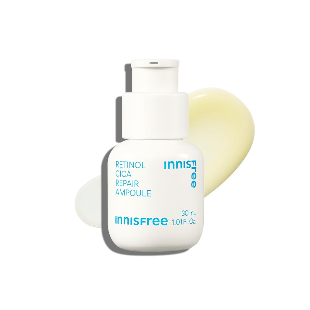 Innisfree Retinol Cica Repair Ampoule 30ml with Hyaluronic Acid, Reduces Skin Blemishes and improves skin elasticity