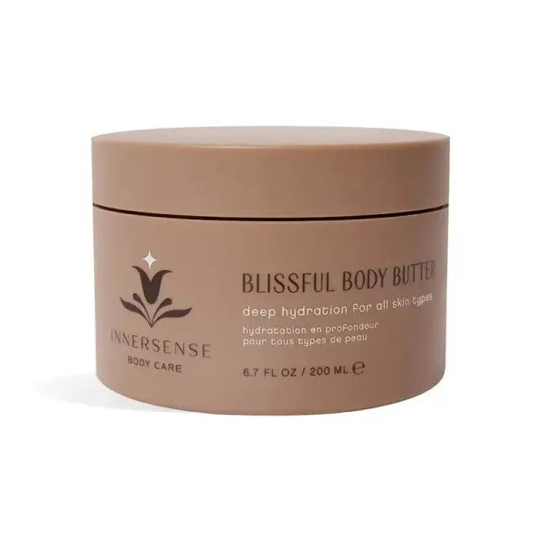 INNERSENSE Organic Beauty - Blissful Body Butter | Shea Butter, Vitamins B5, C + D for Nourished, Smooth, Soft Skin | Clean, Non-Toxic, Cruelty-Free | Paraben + Phthalate Free (6.7 fl oz | 200 ml)