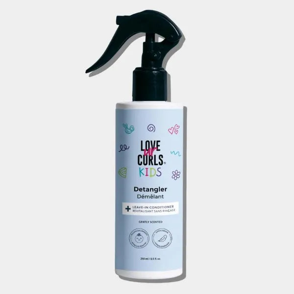 Love Ur Curls Gently Scented Kids Detangler Leave-In Conditioner, Curl Refresher Spray, Soft Cuddles Scent, Hydrating and Smoothing Formula for Knots and Tangles, 250 mL