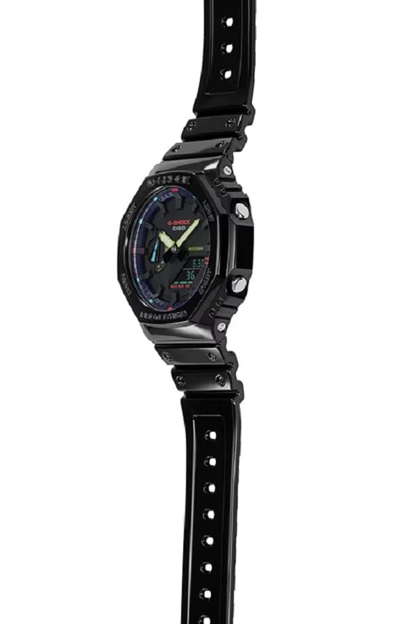 Casio G-Shock Analog-Digital World Time Watch - Black / Black / Multicolor