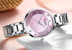 CURREN 9051 Women Newest Quartz Watches Stainless Steel Dress Bracelet Ladies Watch