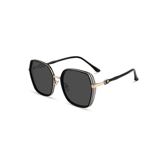 Goodern Polarized Sunglasses for Women Men,Travel Lightweight Sun-Proof Sunglasses Unisex Portable Big Frame Sun Glasses Fashion Sun Protection Sunglasses Outdoor Camping Fishing Sunglasses-Black