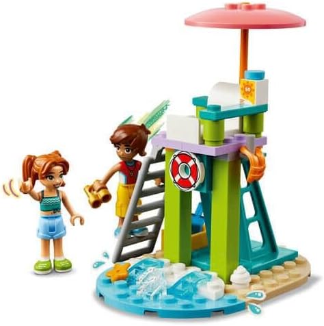 LEGO Friends Beach Water Scooter, Lifeguard Toy Building Set for 5 Plus Year Old Girls, Boys & Kids, with 2 Mini-Dolls and a Dolphin Figure for Imaginative Play, Birthday Gift Idea 42623