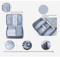 COOLBABY Electronic Accessory Bag Travel Cable Organizer Universal Waterproof Portable Cable Organizer for Adapter Memory Cards USB Cable Organizer, Large