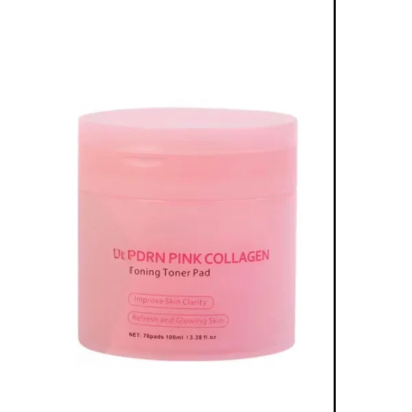 KOEC PDRN Pink Collagen Toning Gel Toner Pads – Hydrating Facial Pads for Smooth, Plump & Clear Skin (70 Count)