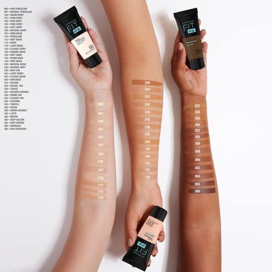 Maybelline New York Maybelline Fit Me Foundation, Matte & Poreless, Full Coverage Blendable Normal To Oily Skin, 242 Light Honey 30Ml